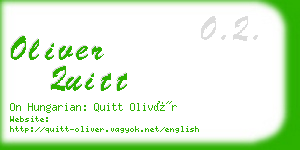 oliver quitt business card